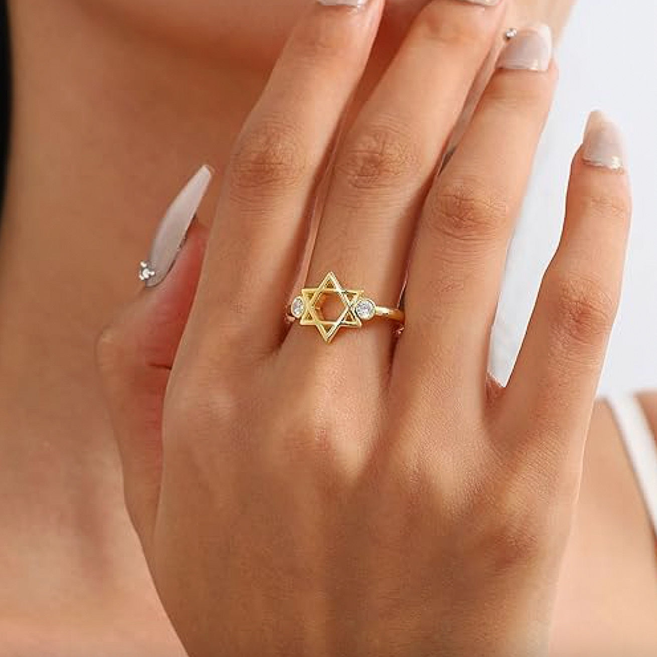Adore Sterling Magen David Ring