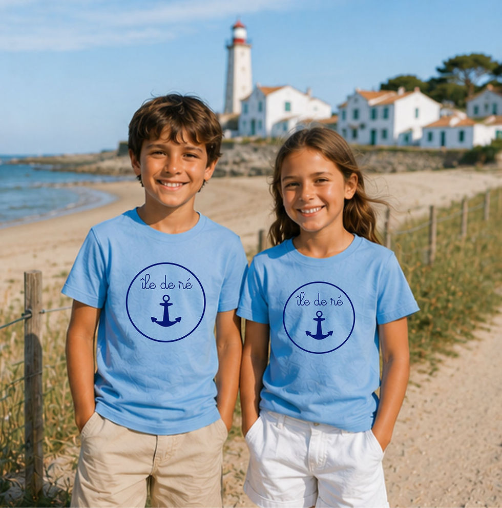 Miniature : Tee-shirt Logo Ile de RÉ "Ancre RÉ 17