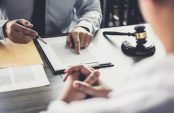 Patient and family member negotiating a settlement for a medical injury