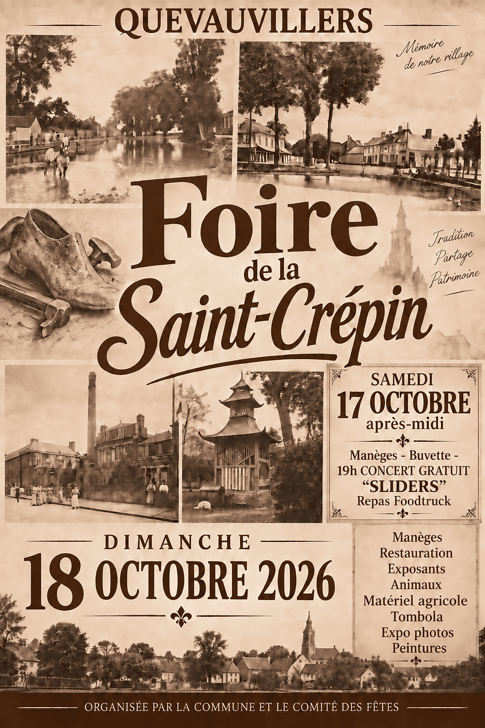 Foire de la St Crépin - Réderie, exposants, manèges etc.