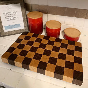 Walnut and Maple end grain cutting board