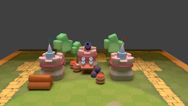 Low poly 3D modeling