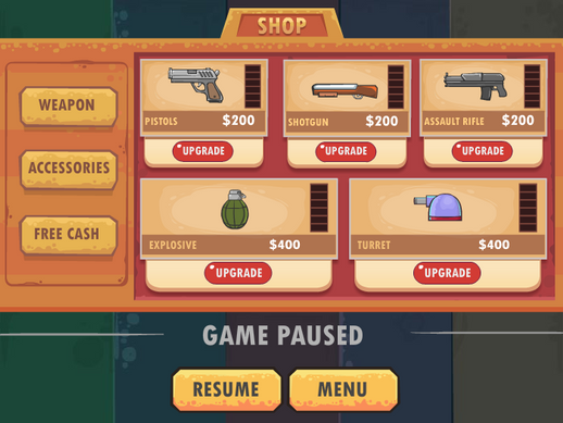 User interface design, game art