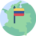 Icono verde de certificación energética con energía solar