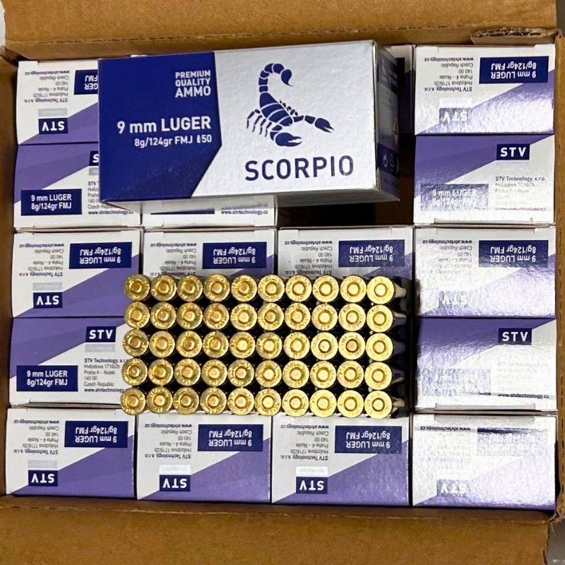 Scorpio 9x19 FMJ 124gr/8g