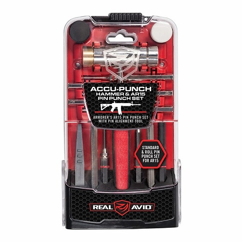 Real Avid ACCU-PUNCH™ Zestaw wybijaków do pinów AR15 z młotkiem