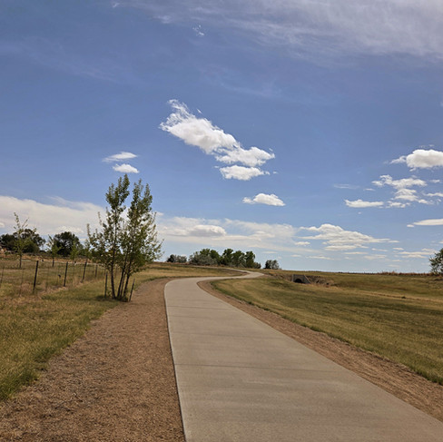 Walking the bike path in Lamar, Colorado