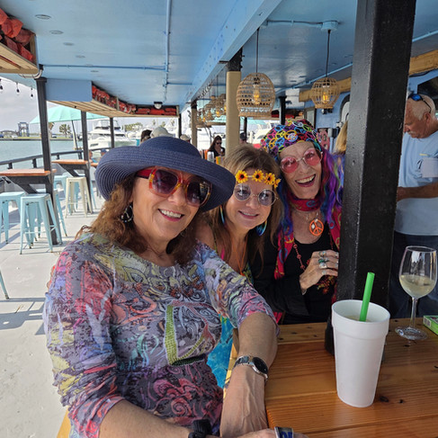 Friendly customers at the Boat Bar