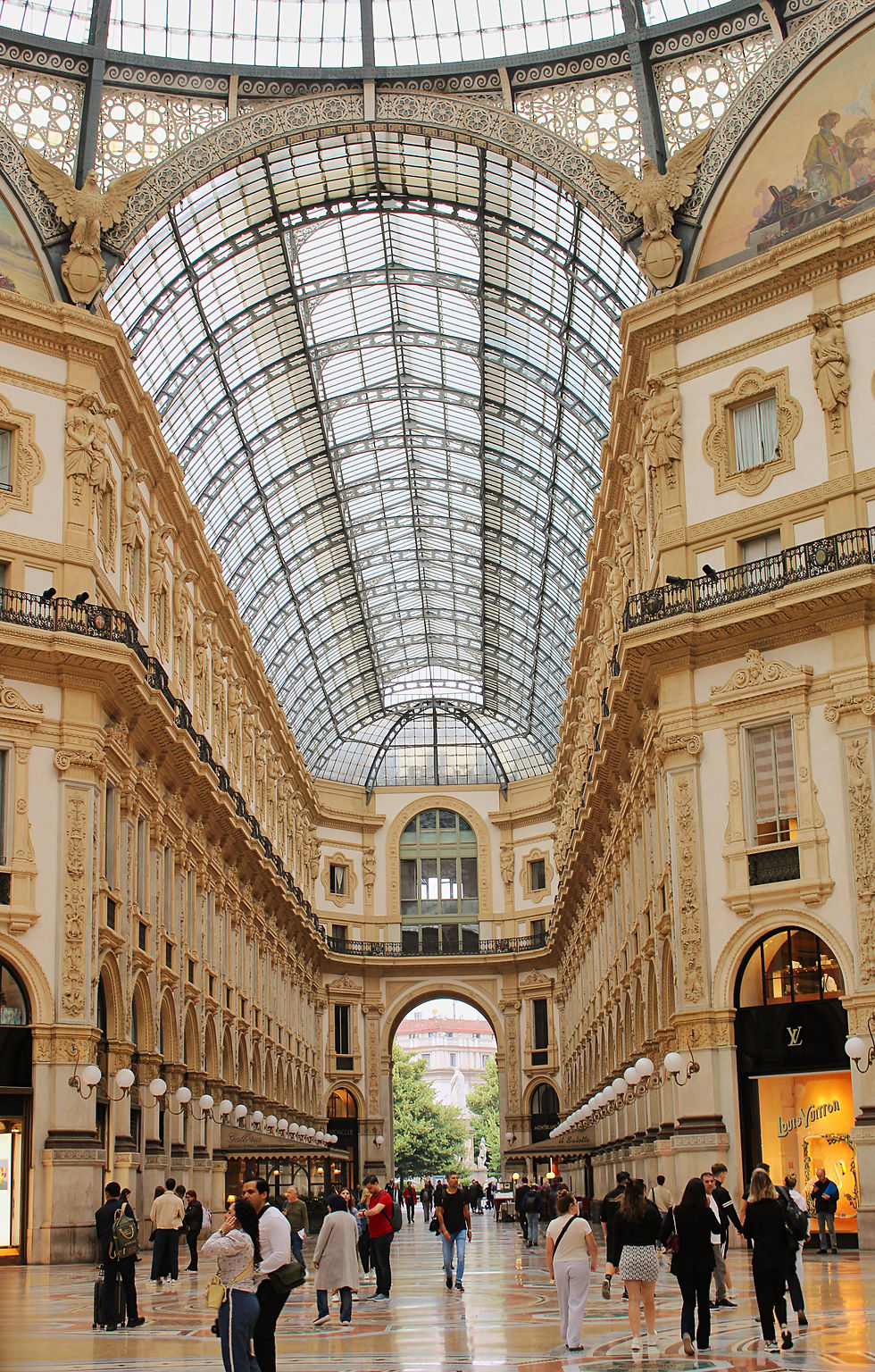 The Galleria (La Galleria) in Milan Italy next to the Duomo