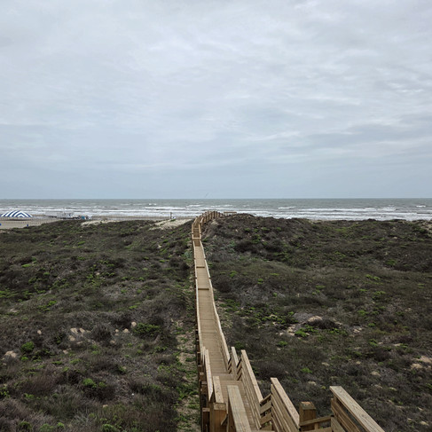 Second section of the boardwalk and stairs to get to the beach