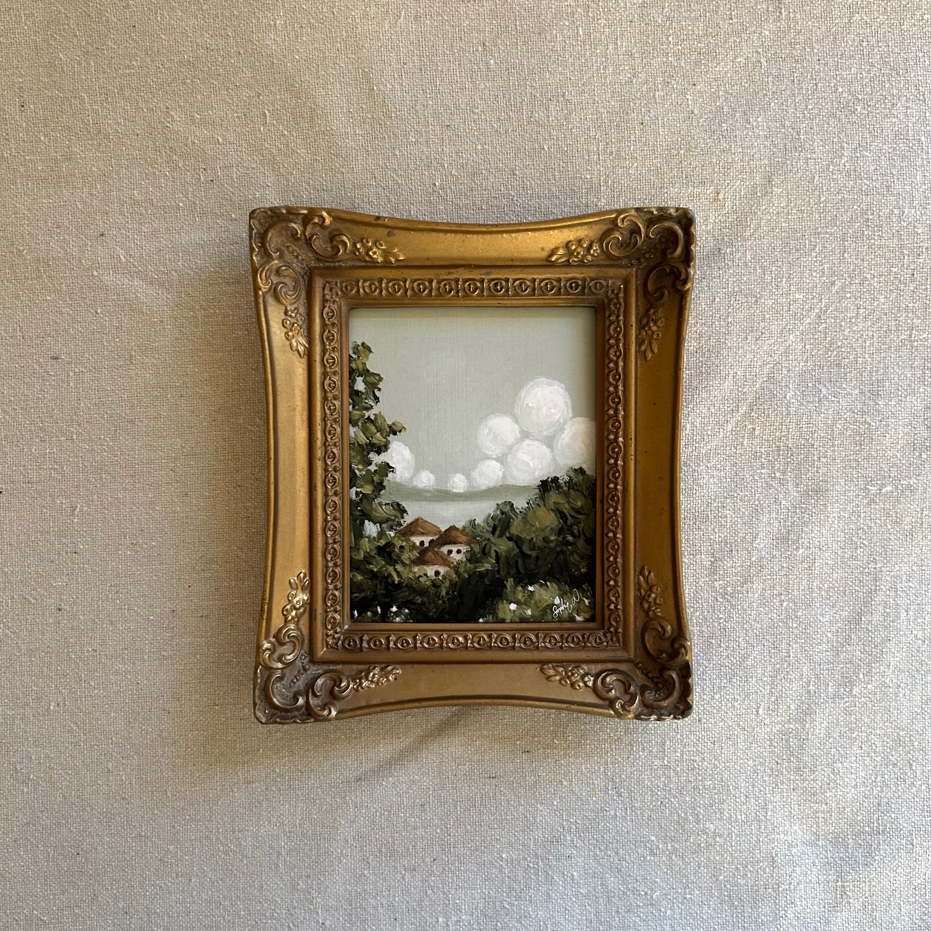 “Village with a View” Framed Print 