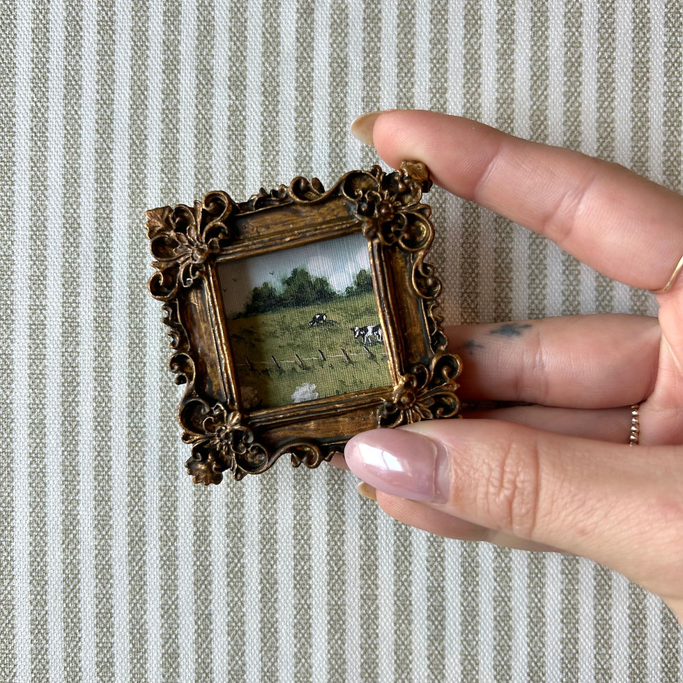 Thumbnail: Mini Gallery Magnet, “Cowbells & Clover Fields”