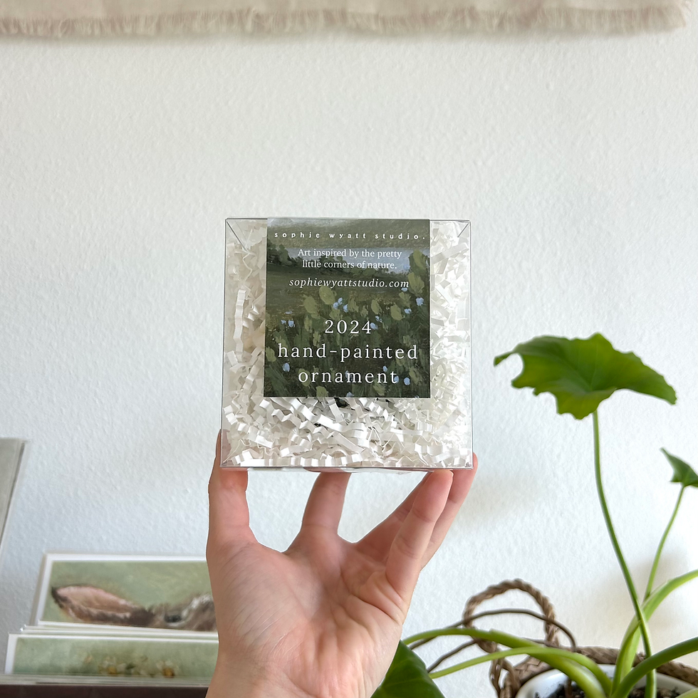 Thumbnail: “Woolen Hills” Hand-painted Ornament