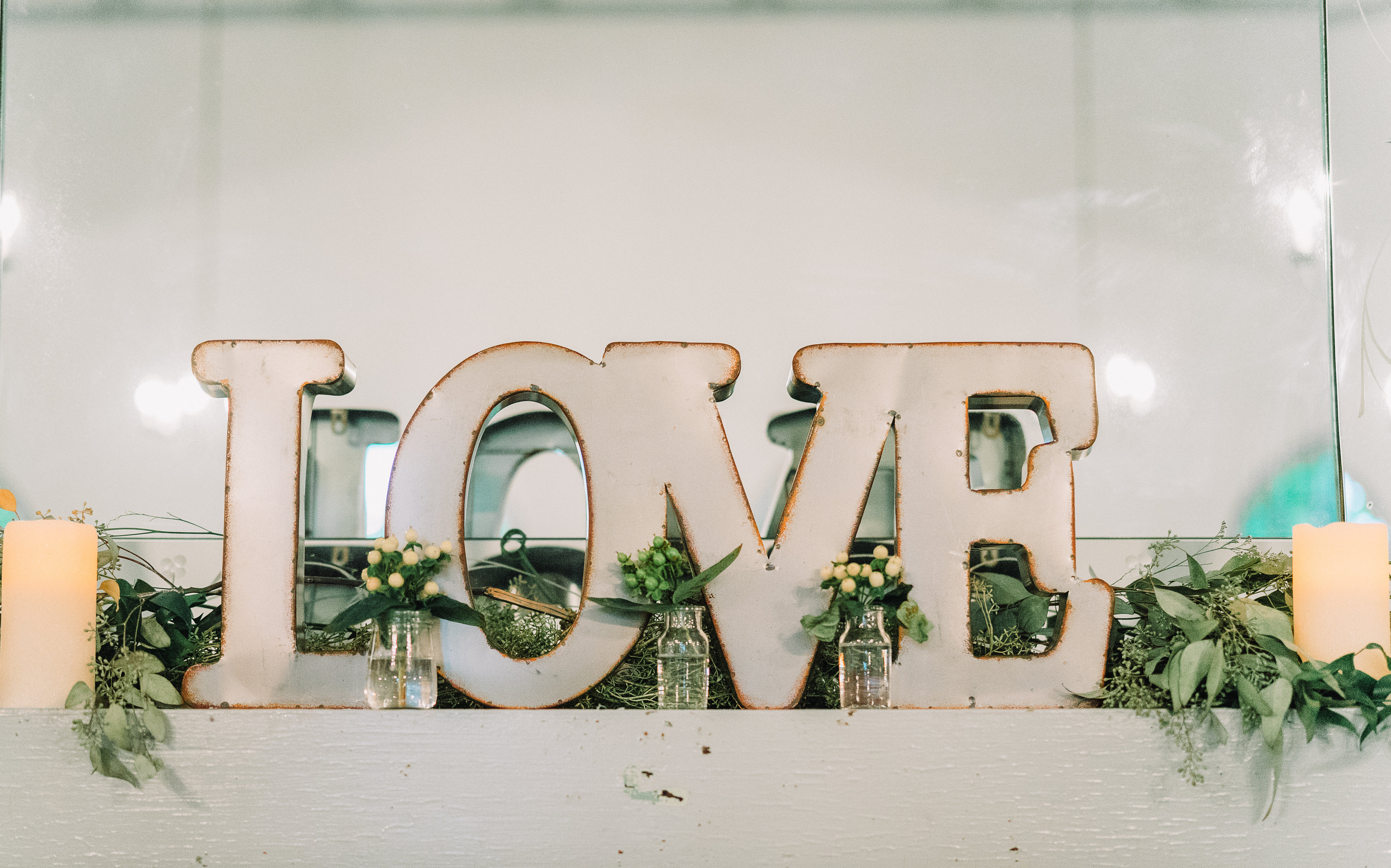 Galvanized "LOVE" sign - $10