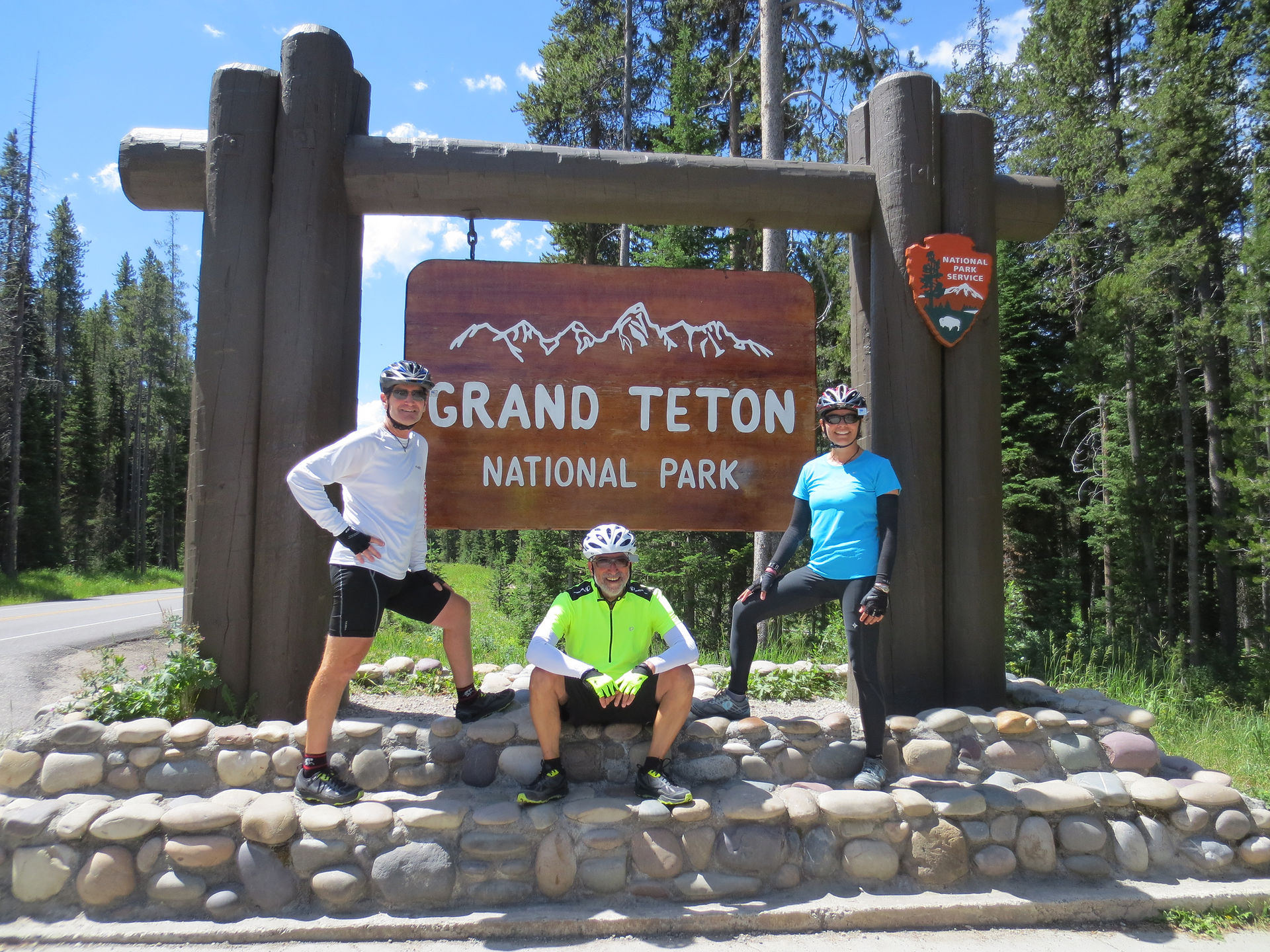 Entering the Tetons with our friend Sam