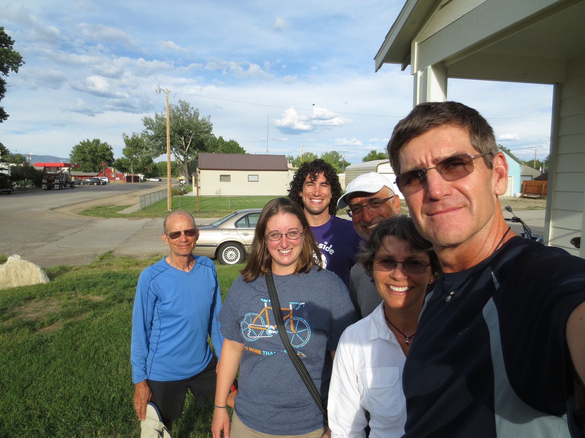 Karim & Darci hosing the gang in Saratoga, WY