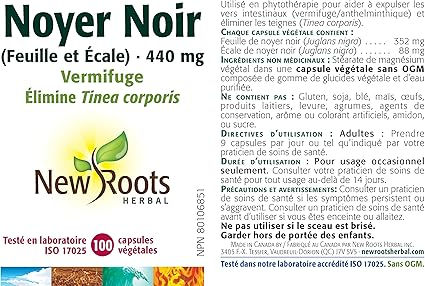 Thumbnail: New Roots Black Walnut Leaves & Hulls 100 Veg Capsules