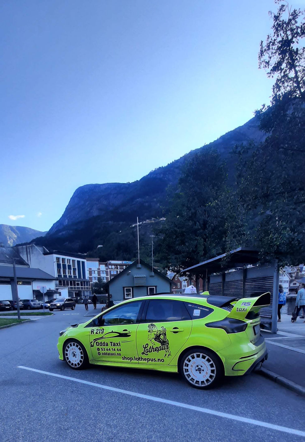 The famous Ford Focus rally car taxi in Odda