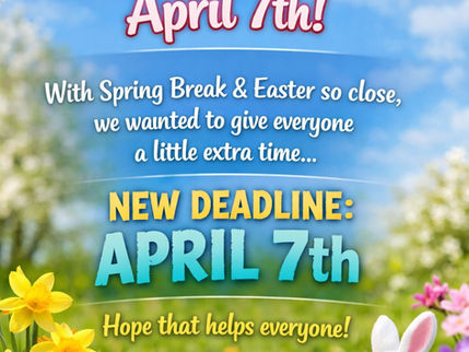 Deadline extended!