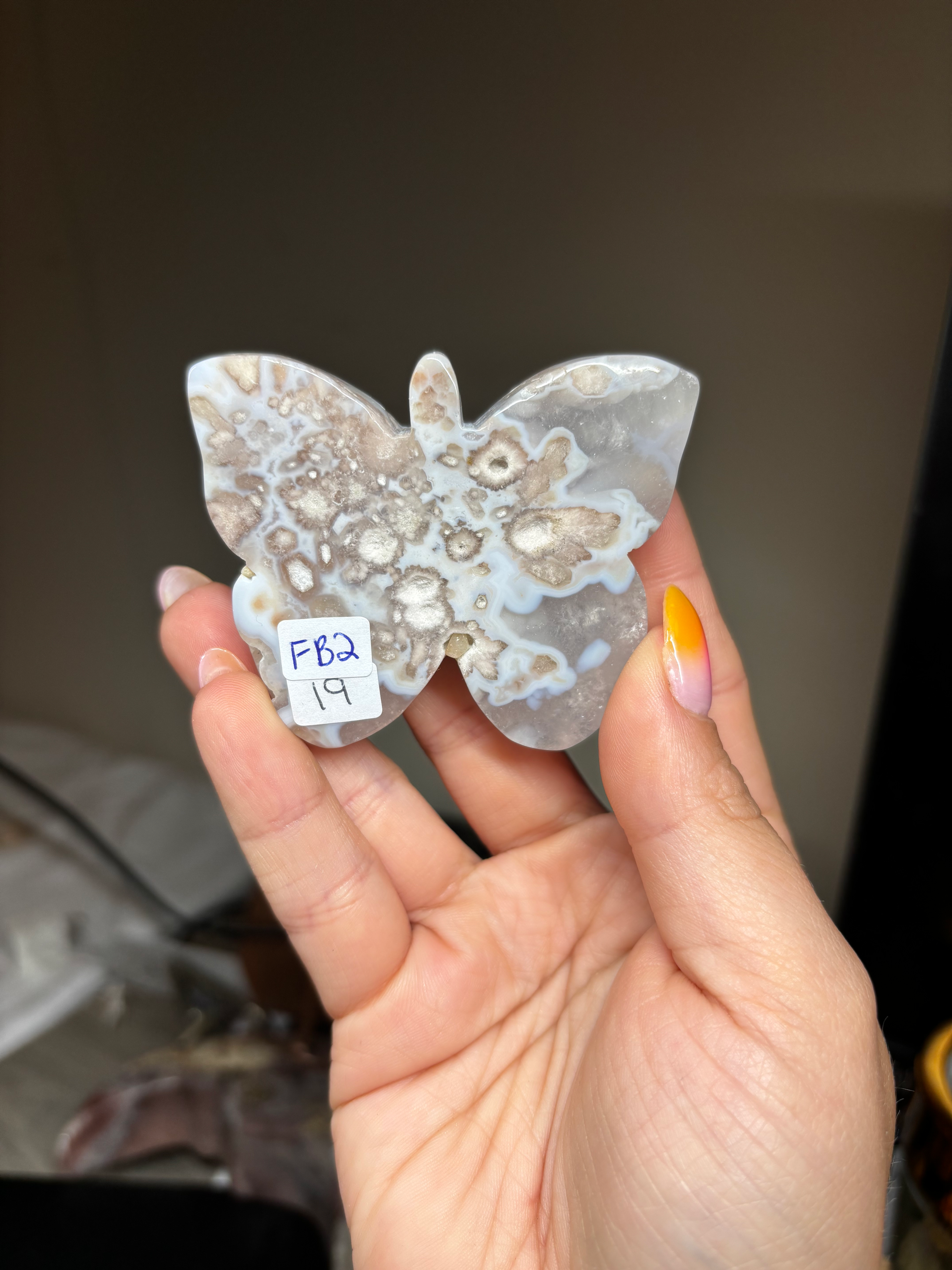 Flower Agate Butterfly