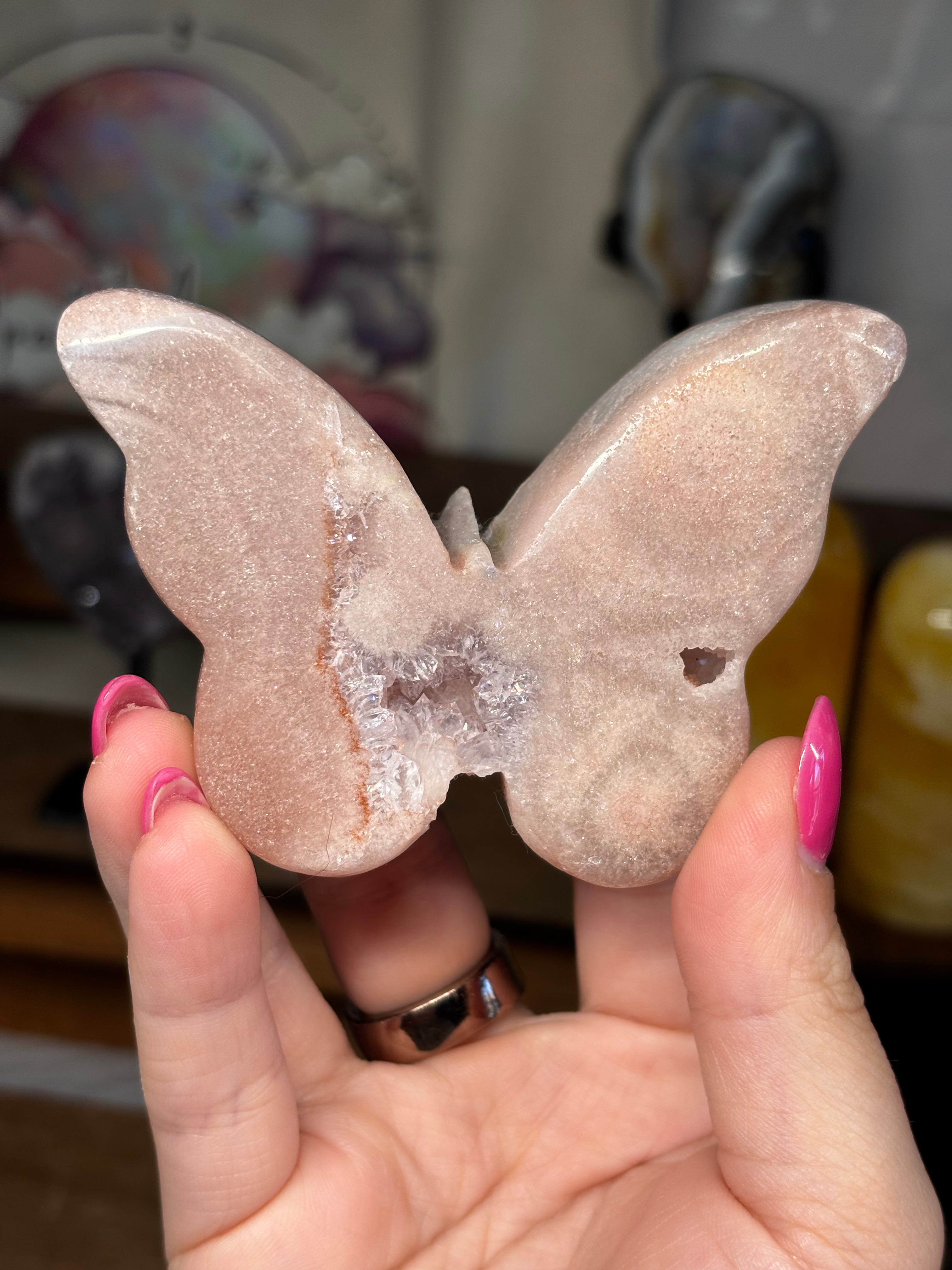 Pink Amethyst Butterfly