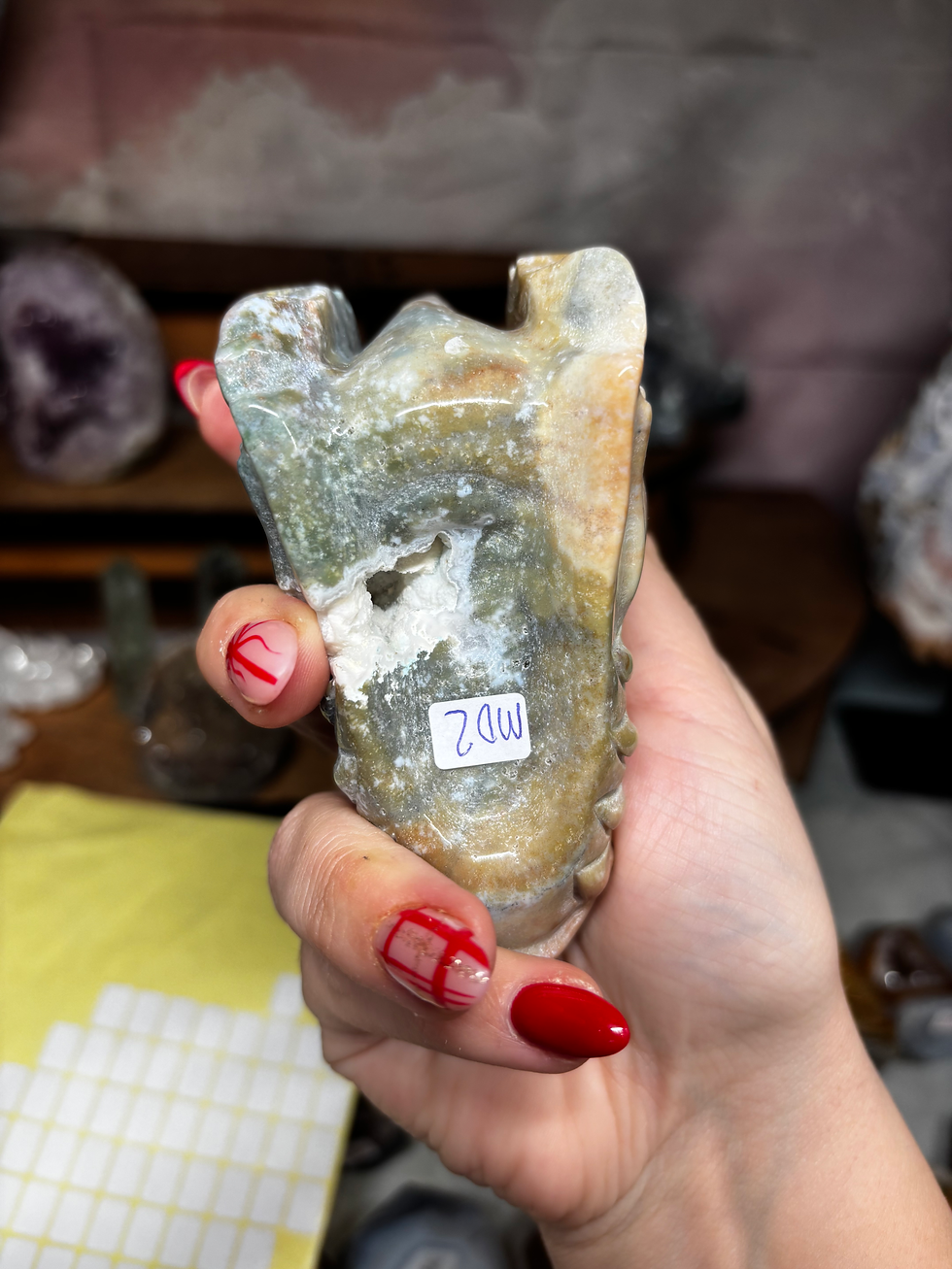Thumbnail: Moss Agate Dragonhead
