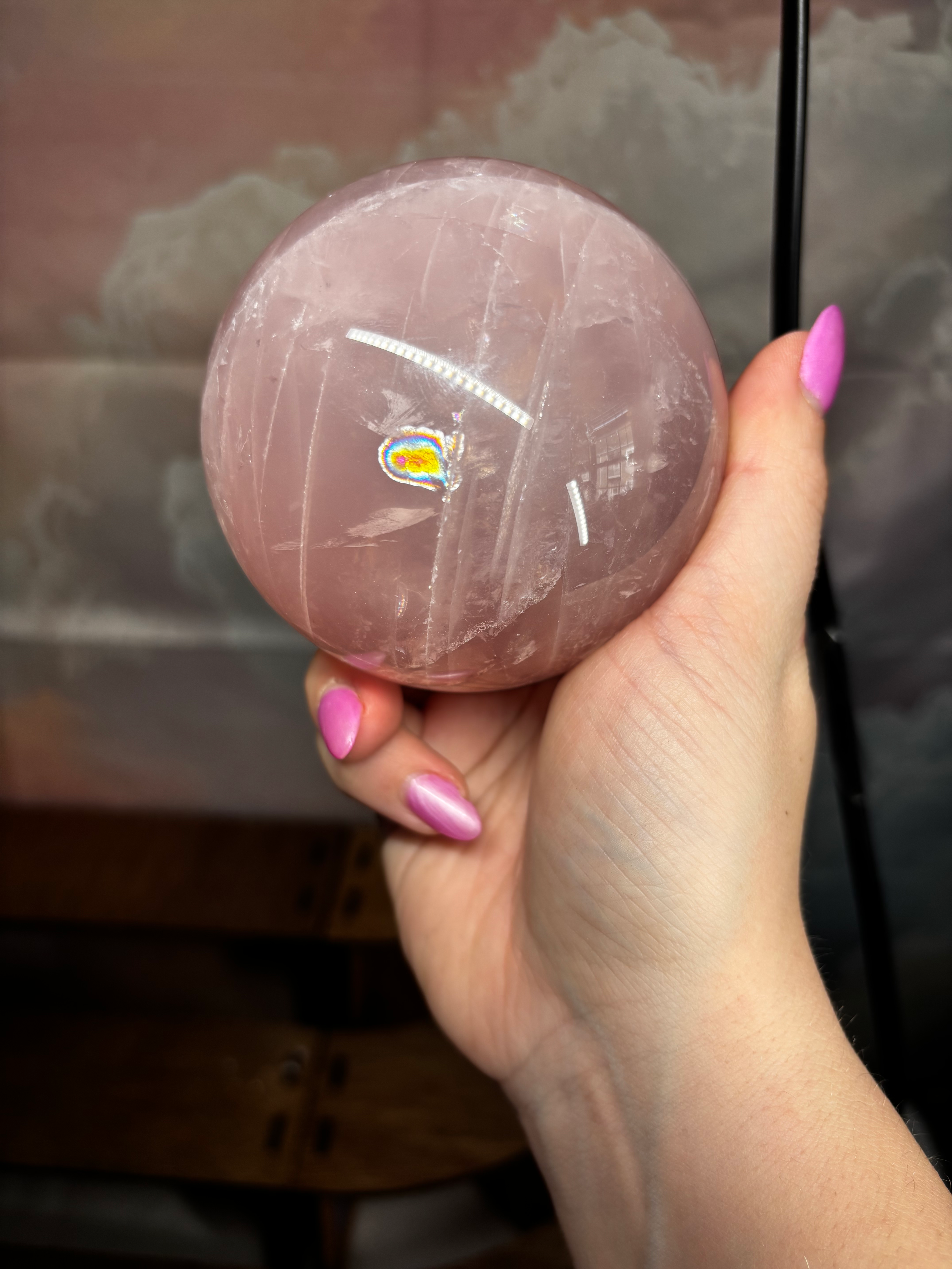 Star Rose Quartz Sphere