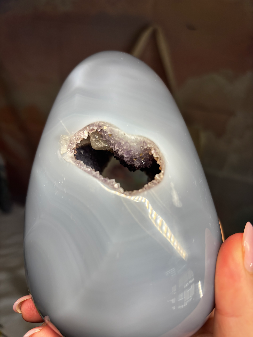 Thumbnail: Agate Egg With Calcite