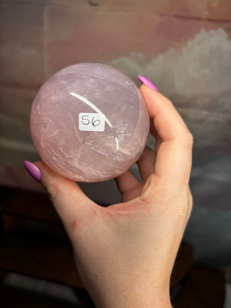 Thumbnail: Star Rose Quartz Sphere