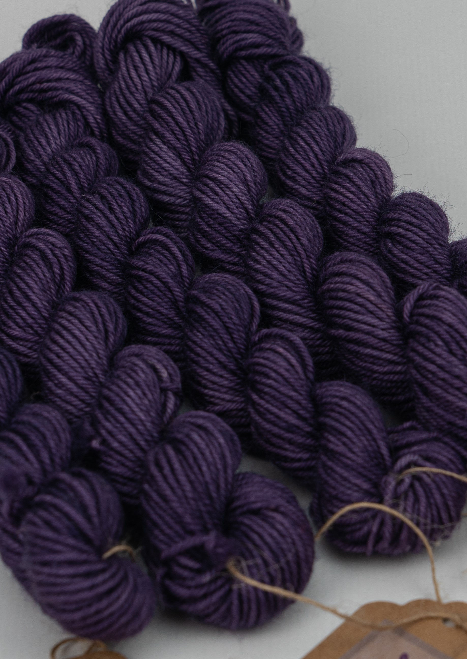 Dark Purple Mini, Superwash Blue Faced Leicester Double Knit