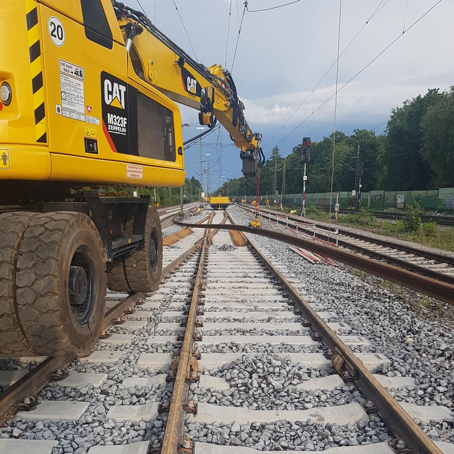 Baustelle von Bahnhof Haar Projekt