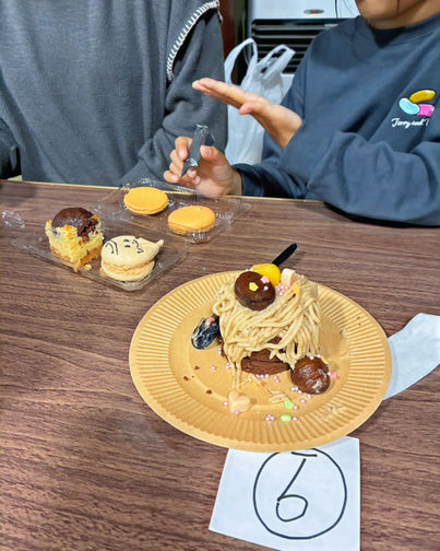 お菓子作り体験で作ったモンブラン