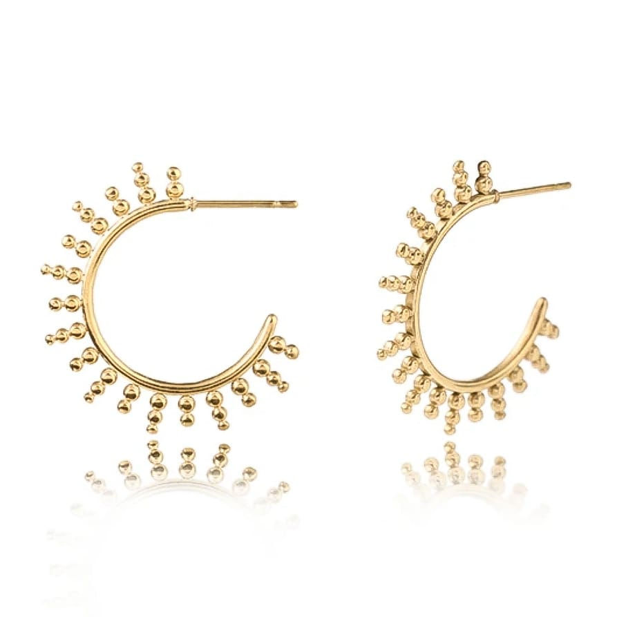 Arete estilo arracada de moda grande dorada