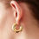 Miniatura: Arete tipo arracada para dama chunky color DORADO