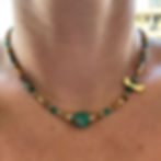 hermoso collar de moda de piedra natural turquesa africana