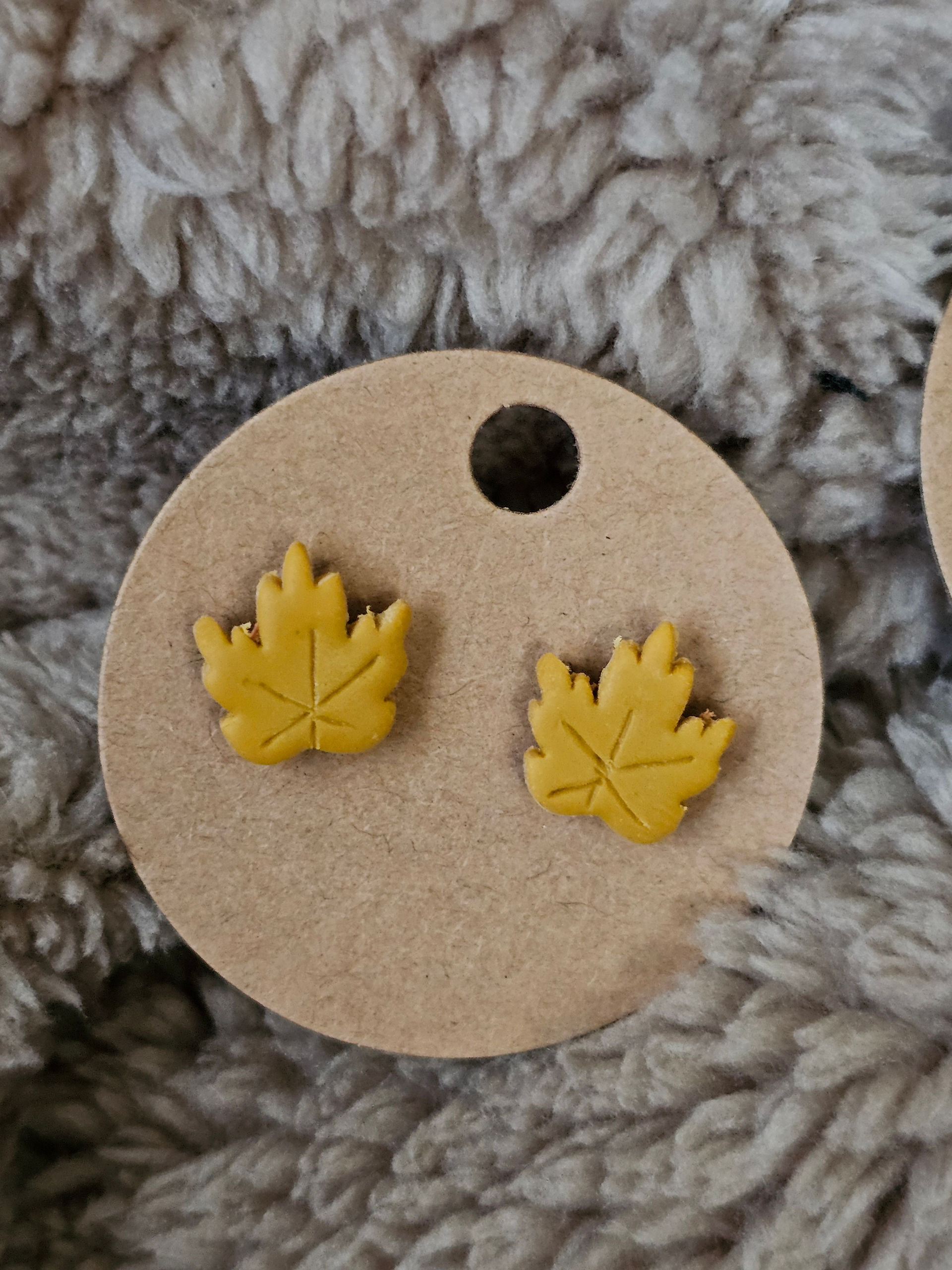 Golden Leaf Studs