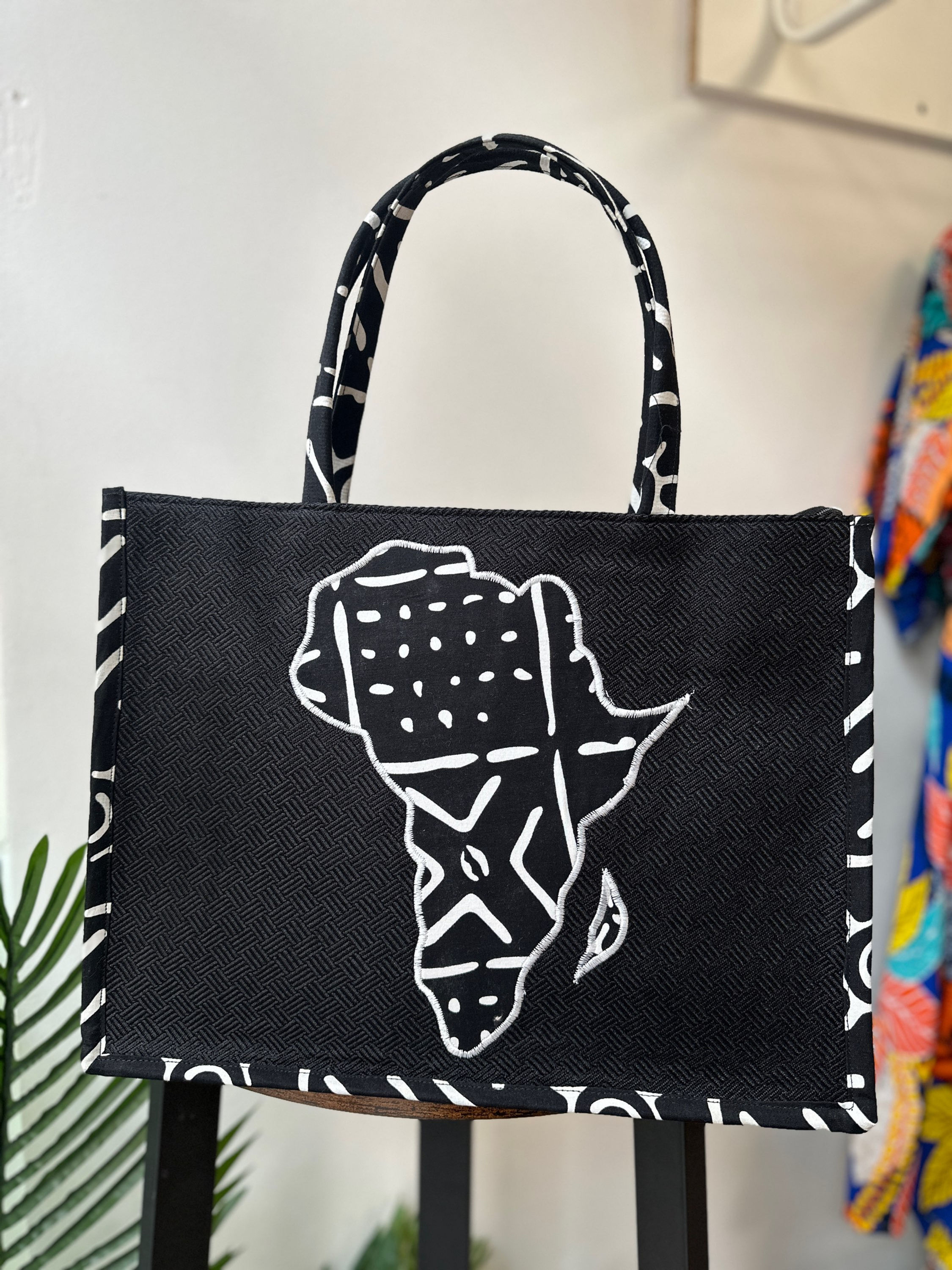 Sac cabas bogolan noir 