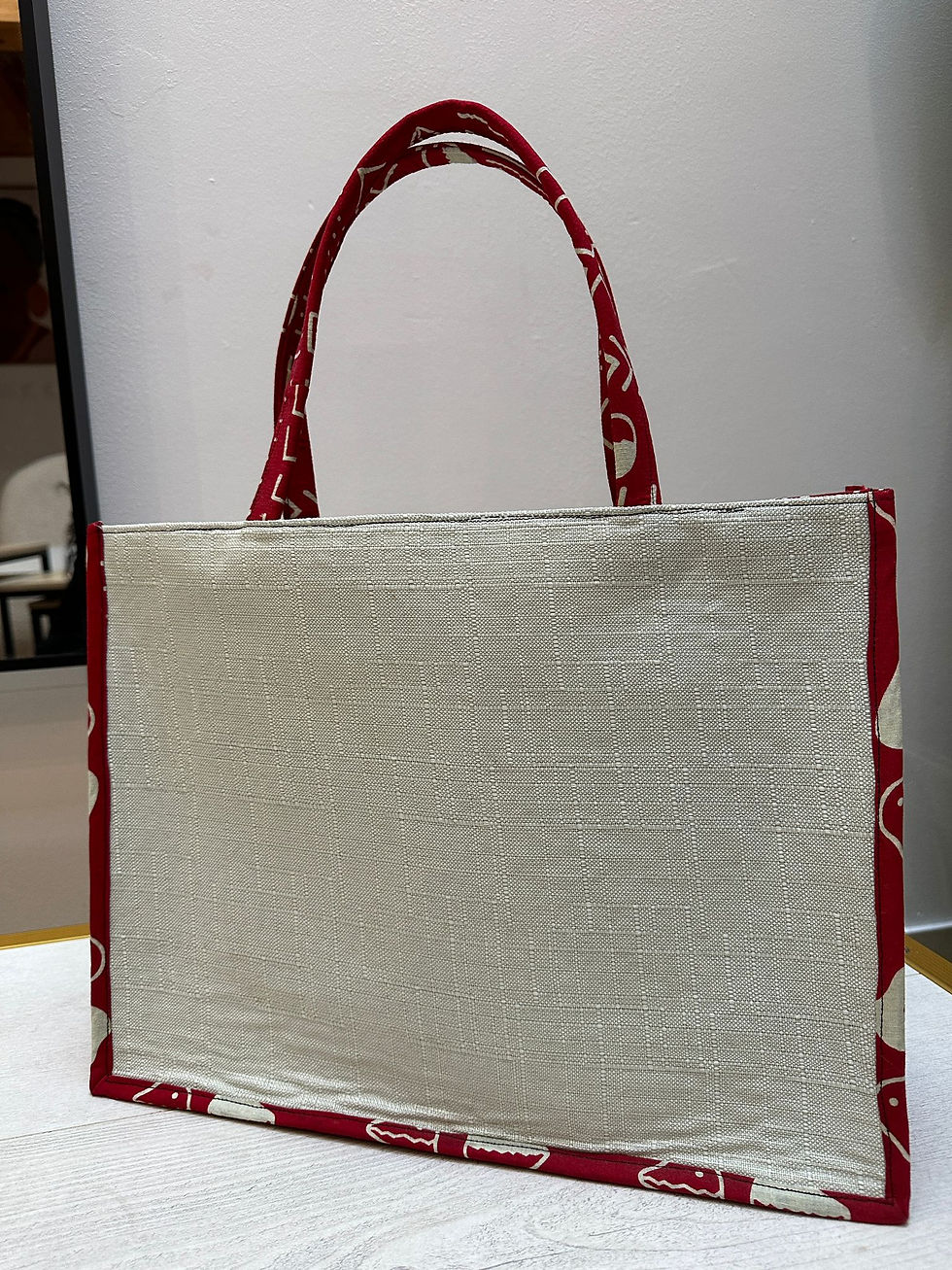Miniature : Sac cabas bogolan rouge
