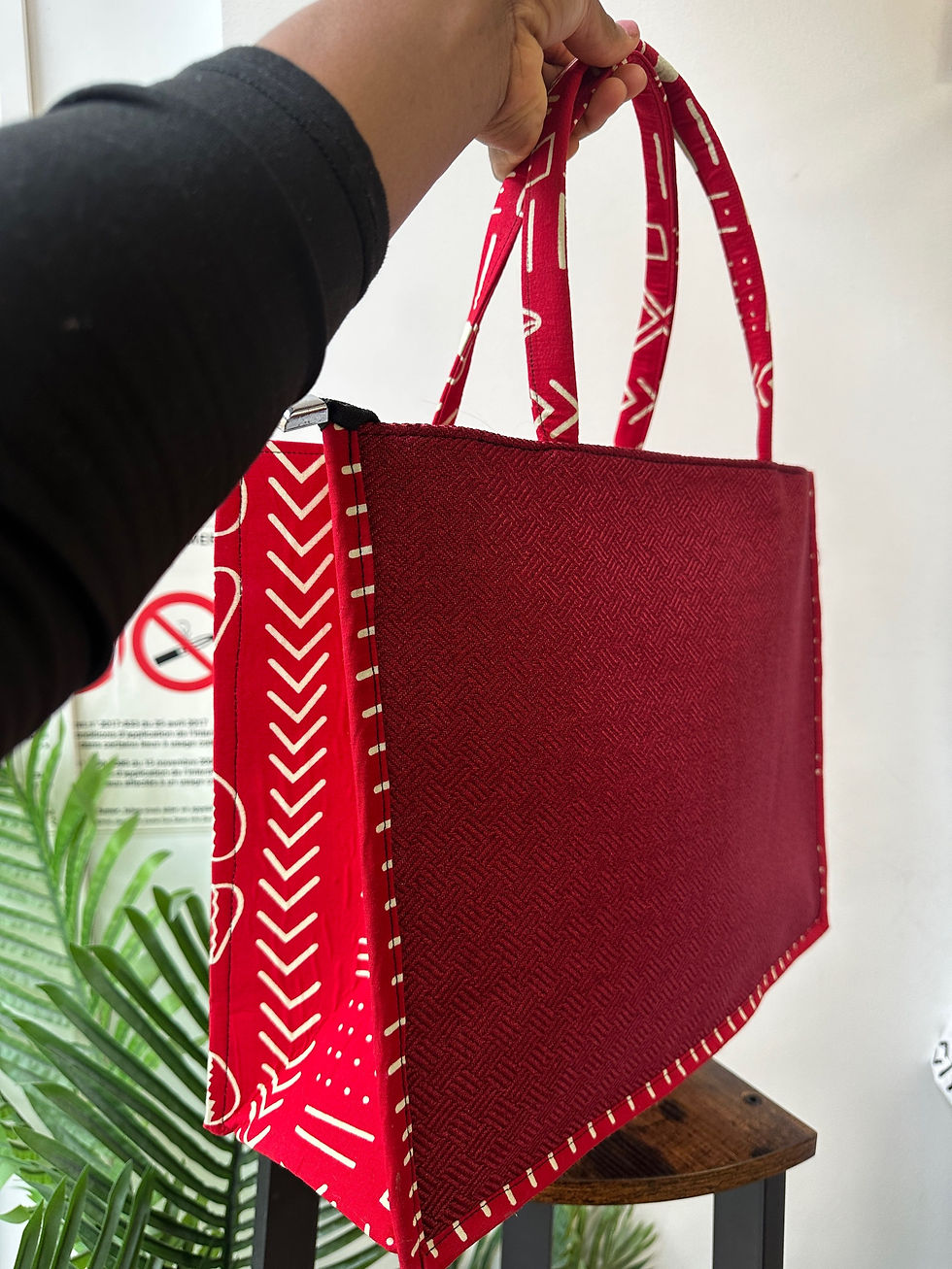 Miniature : Sac cabas bogolan rouge 