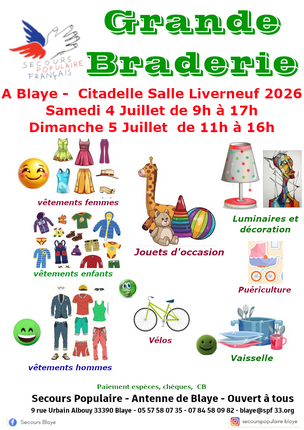 Secours populaire : Grande braderie