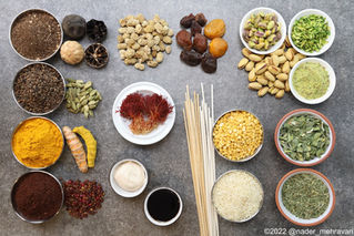 A sampling of popular ingredients in Persian cuisines