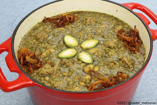 Unripe green almond ash - A type of Persian thick soup