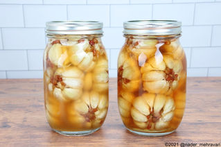 Persian whole garlic pickle