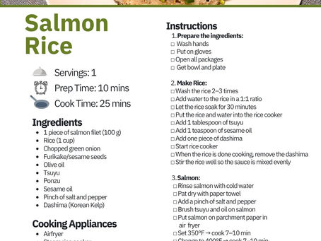 Adaptable Culinary Delights: Salmon Rice Bowl Recipe for CARROTS Program