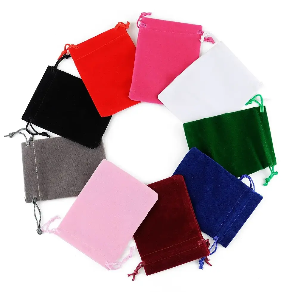 50Pcs 5x7 Velvet Bag Drawstrings Small Size Jewelry Gift Bags