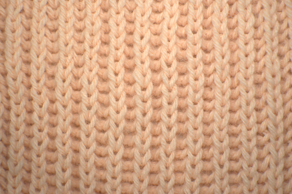 Light pink swatch it brioche knit stitch