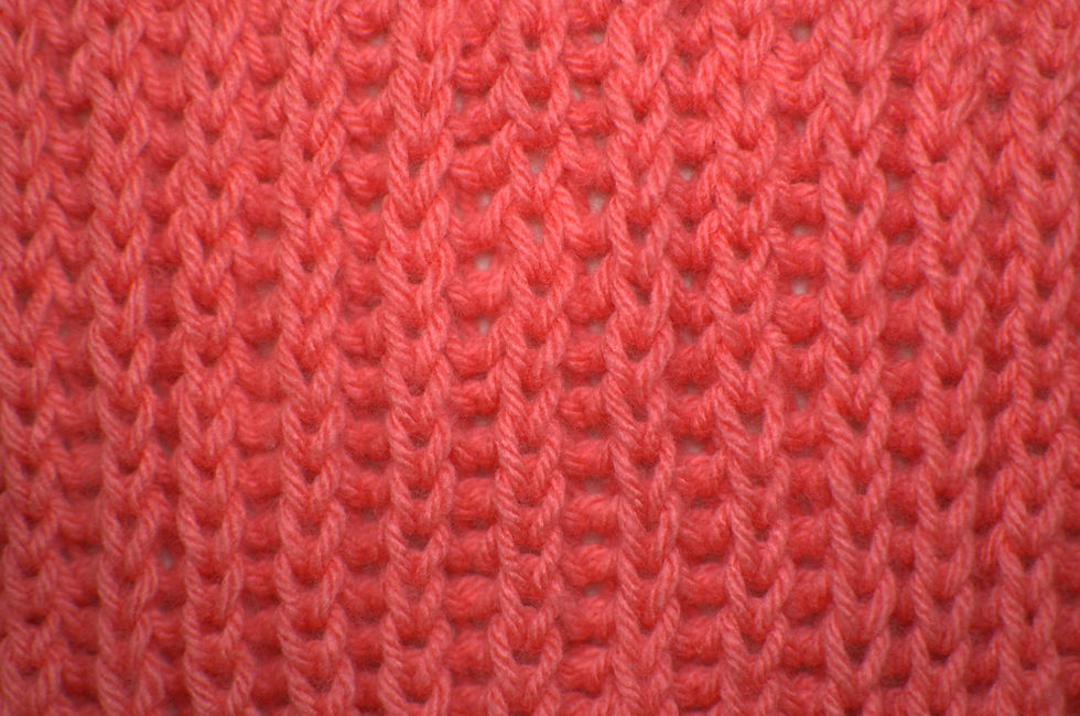 Bright pink swatch made with Brp stitch