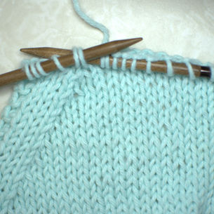 Knitting abbreviation - K2tog tbl