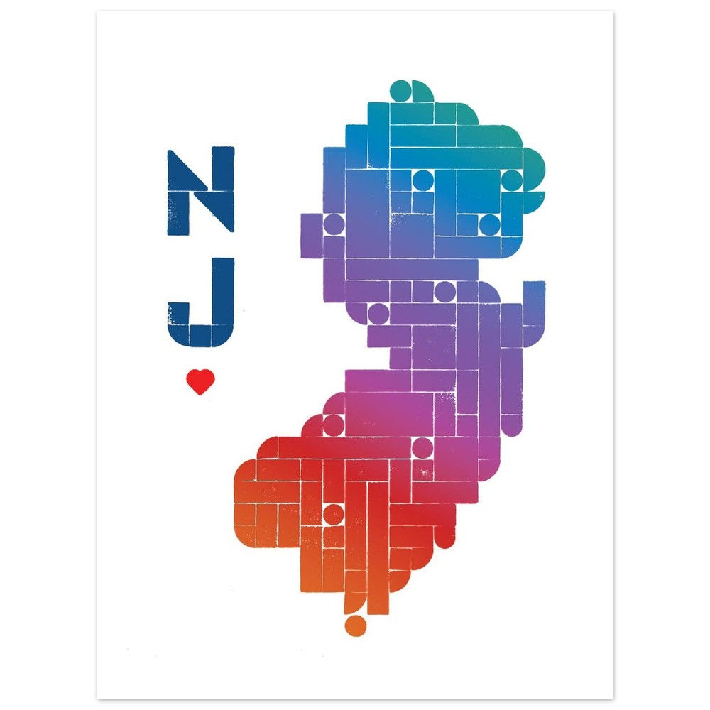 New Jersey Lego Print