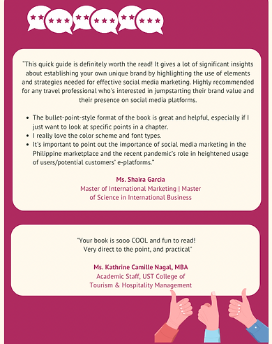Testimonials - Accelerate your Social Media Marketing ebook